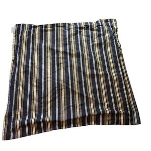 Nina home Nina Campbell large square blue beige stripe pillowcase 25” x 25”